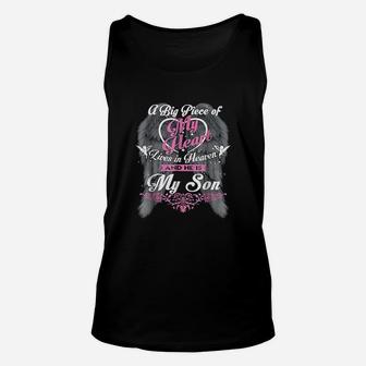 A Big Piece Of My Heart Lives In Heaven And He Is My Son Unisex Tank Top - Seseable