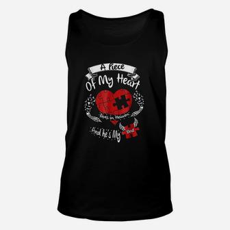 A Piece Of My Heart Lives In Heaven And He Is My Dad Unisex Tank Top - Seseable