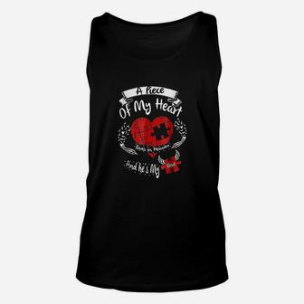 A Piece Of My Heart Lives In Heaven And He Is My Dad Unisex Tank Top - Seseable