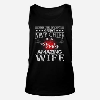 A Truly Amazing Wife Navy Chief Unisex Tank Top - Seseable