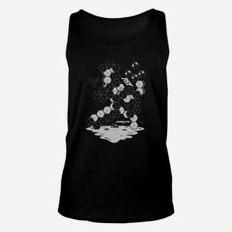 Abstraktes Geometrisches Design Herren Unisex TankTop in Schwarz-Weiß, Stilvolles Tee - Seseable