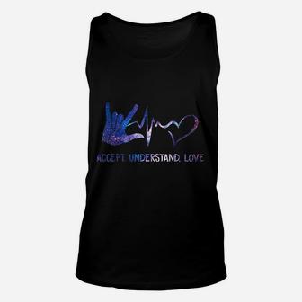 Accept Understand Love Asl I Love You Sign Language Unisex Tank Top - Seseable