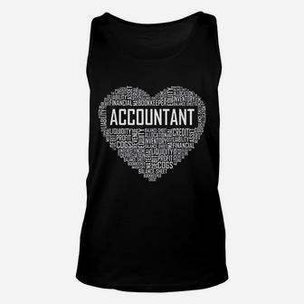 Accountant Gifts Heart Accounting Graduate Gift Unisex Tank Top - Seseable