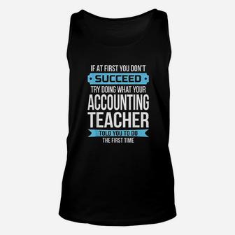 Accounting Teacher Funny Appreciation Gift Unisex Tank Top - Seseable