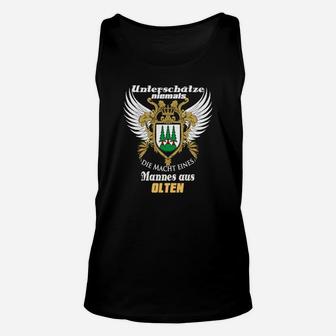 Adler-Design Unisex TankTop mit Spruch für Männer aus Olten, Schwarzes Tee - Seseable