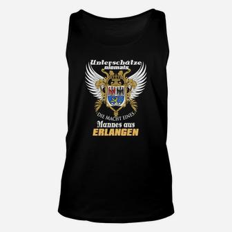 Adler-Motiv Schwarzes Unisex TankTop für Männer aus Erlangen - Seseable