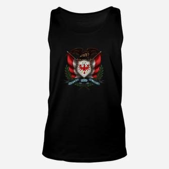 Adler und Wappen Motiv Unisex TankTop Schwarz, Stylisches Grafik-Design - Seseable