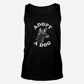 Adopt A Dog Ironic Funny Deer Unisex Tank Top - Seseable