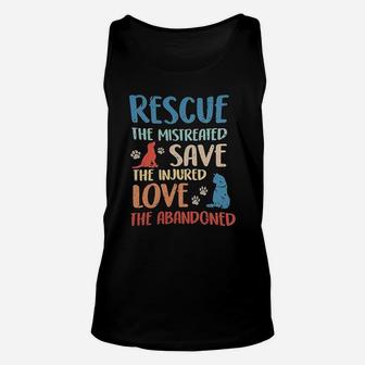 Adopt Rescue Dog Cat Rescue Dog Cat Lovers Unisex Tank Top - Seseable