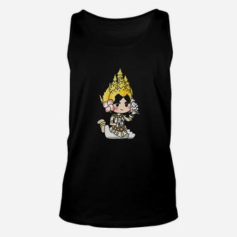 Adorable Cambodian Khmer Thai And Lao Apsara Beauty Unisex Tank Top - Seseable