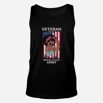 African American Army Veteran Female Melanin Us Army Unisex Tank Top - Seseable