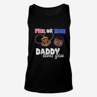 African American Baby Shower Gender Reveal Daddy Dad Unisex Tank Top - Seseable