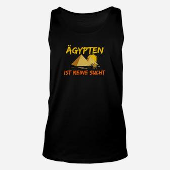 Ägypten-Motiv Schwarzes Unisex TankTop, Liebhaber von Ägypten Tee - Seseable