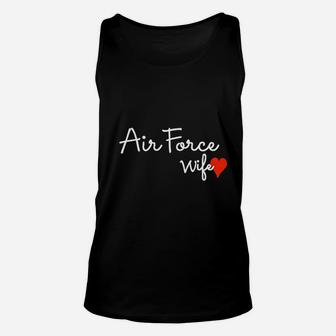 Air Force Wife Proud Military Spouse Usa Family Patriotic Unisex Tank Top - Seseable