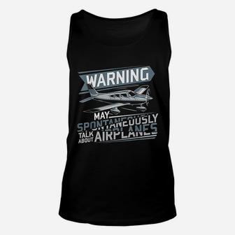 Airplane Lover Men Boys Kids Aviation Pilot Unisex Tank Top | Seseable UK