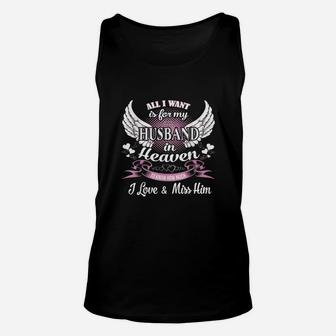 All I Want Is For My Husband In Heaven Unisex Tank Top - Seseable