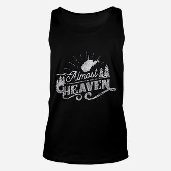 Almost Heaven West Virginia Vintage Distressed One Color Unisex Tank Top - Seseable