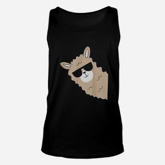 Alpaca Lover Llama With Sunglasses Cute Llama Alpaca Unisex Tank Top - Seseable
