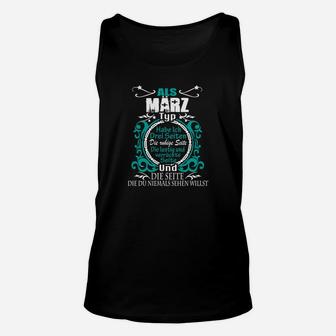 Als März Typ Habe Ich Drei Seiten Tee TankTop - Seseable