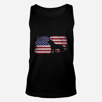 American Flag Labrador Shirt - Usa Flag Labrador Shirt Unisex Tank Top - Seseable