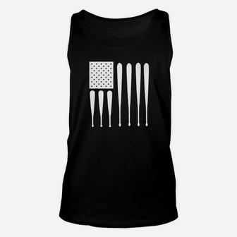 American Flag Usa Fathers Day Baseball Dad 2019 Unisex Tank Top - Seseable