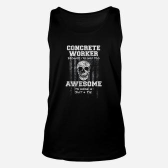 American Funny Concrete Worker Usa Mixer Truck Unisex Tank Top - Seseable