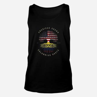 American Grown Colombian Roots Colombia Flag Unisex Tank Top - Seseable