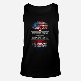 American Grown With Croatian Roots Unisex Tank Top - Seseable
