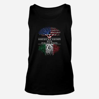 American Grown With Italian Roots Unisex Tank Top - Seseable