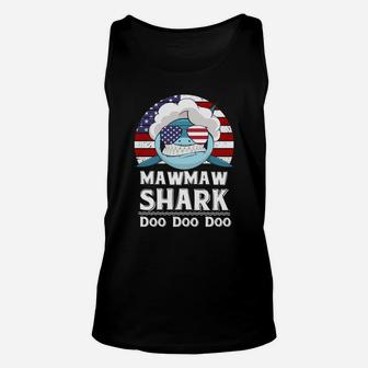 American Mawmaw Shark Funny Grandmother Family Gift Unisex Tank Top - Seseable