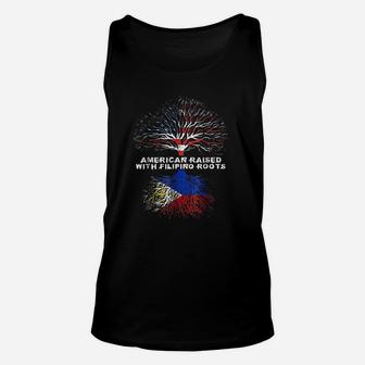 American Raised With Filipino Roots Philippines Unisex Tank Top - Seseable