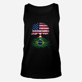 American Tree With Brazilian Roots T-shirt Unisex Tank Top - Seseable