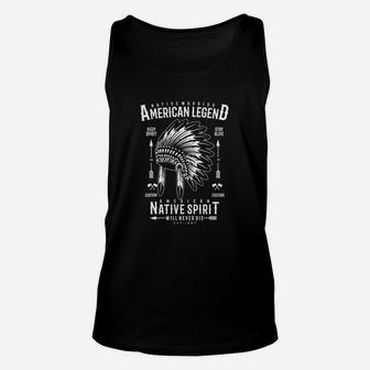 Amerikanische Legende Native Spirit Unisex TankTop, Adlerfeder Kopfschmuck Design - Seseable