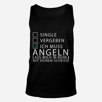 Angelbegeistertes Humor Unisex TankTop, Ich Muss Angeln für Fischer - Seseable