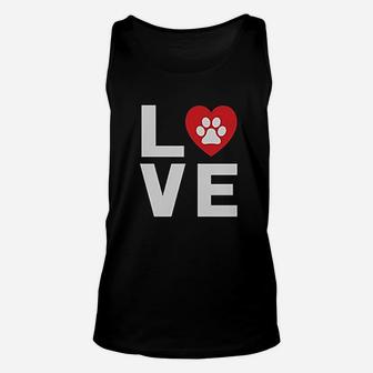 Animal Lover Dog Paw Print Love Dogs My Best Friend Unisex Tank Top - Seseable