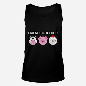 Animals Are Friends Not Food Vegan Vegetarian Great Gift Unisex Tank Top - Seseable