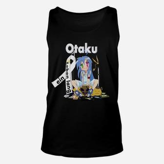 Anime-Fan Otaku Unisex TankTop, Graphic Tee in Schwarz mit Motiv - Seseable