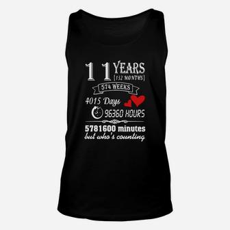 Anniversary Gift 11th T-shirt 11 Years Wedding Marriage Gift Unisex Tank Top - Seseable