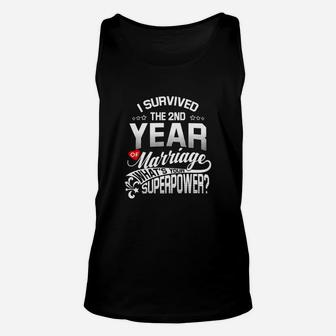 Anniversary Gift 2nd 2 Years Wedding Marriage Unisex Tank Top - Seseable
