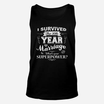 Anniversary Gift 30th 30 Years Wedding Marriage T Shirt T-shirt Unisex Tank Top - Seseable