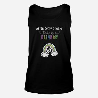 Announcement For Rainbow Baby After Storm Unisex Tank Top - Seseable