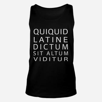Anything Sounds Profound In Latin Funny Intelligent Unisex Tank Top - Seseable