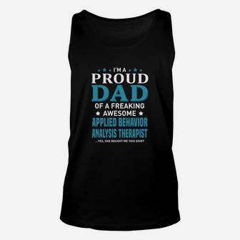 Applied Behavior Analysis Therapists Dad Unisex Tank Top - Seseable