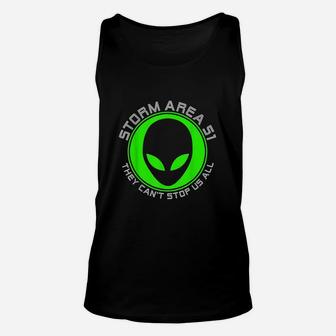 Area 51 They Cant Stop Us All Ufo Alien Halloween Unisex Tank Top - Seseable