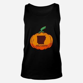 Arkansas Us State Pumpkin Halloween Design Fall Season Unisex Tank Top