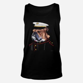 Army Bulldog Military Armed Forces Devil Dog Unisex Tank Top - Seseable