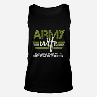 Army Veteran Wife Unisex Tank Top - Seseable