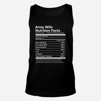 Army Wife Nutrition Facts Funny Unisex Tank Top - Seseable