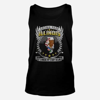 Aroma Park Illinois It's Where My Story Begins Unisex Tank Top - Seseable