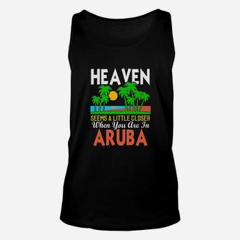 Aruba Souvenir Gift Tropical Tree Palm Beach Aruba Unisex Tank Top - Seseable